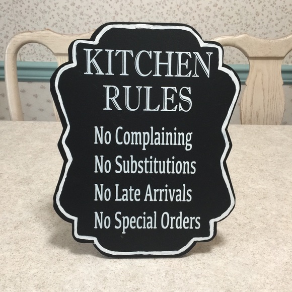 Other - CHALKBOARD KITCHEN RULES STAND UP SIGN